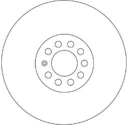 TARCZA HAM./PRZ/ VW GOLF 2,3 V5 TRW DF4064