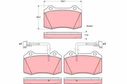 KLOCKI HAM./PRZ/ ALFA GTV 3,0 V6 24V 00- TRW GDB1392