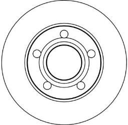 TARCZA HAM./TYŁ/ VW PASSAT 97- @245X10  /4WD/ TRW DF4026