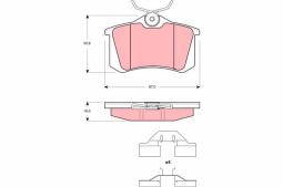 KLOCKI HAM./TYŁ/ RENAULT MEGANE 99- /ZASTAPIONE PRZEZ GDB1467 !!!/ TRW GDB1360