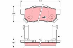 KLOCKI HAM./TYŁ/ HONDA CIVIC 90- TRW GDB3174