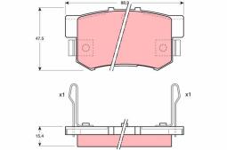 KLOCKI HAM./TYŁ/ HONDA ACCORD 2,0-2,2   /WYCOFANE Z OFERTY DOSTAWCY NOWY NUMER GDB3175!!!/ TRW GDB1063