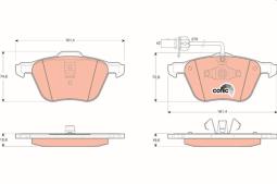 KLOCKI HAM./PRZ/ VW SHARAN 1,9TDI 00- TRW GDB1460