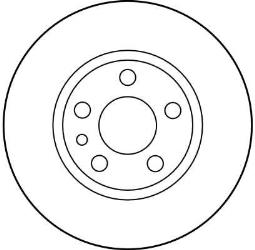 TARCZA HAM./PRZ/ FIAT SCUDO,CITROEN     JUMPY @257X20 TRW DF2754
