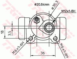 CYLINDEREK HAM.CITROEN ZX 92- @20,64 /P//BENDIX/ TRW BWF167
