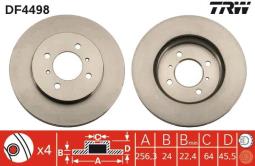TARCZA HAM./PRZ/ MITSUBISHI LANCER 2,0GDI 03- @256X24 TRW DF4498