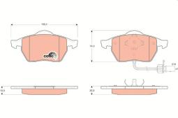 KLOCKI HAM./PRZ/ VW SHARAN 00- /CZUJNIK D/ TRW GDB1440