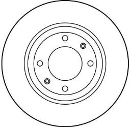 TARCZA HAM./PRZ/ PEUGEOT 405 92- 1,8-2,0@266X20,5 TRW DF1220