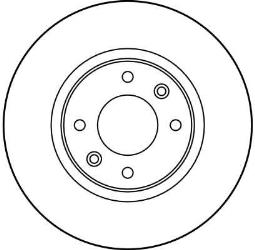 TARCZA HAM./PRZ/ PEUGEOT 406 1,9-2,1TD  @283X26 TRW DF2796