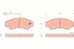 KLOCKI HAM./PRZ/ CITROEN JUMPER 01- 1800KG TRW GDB1518