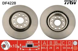 TARCZA HAM./PRZ/ LANCIA THESIS 02- @305X28 TRW DF4220