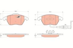 KLOCKI HAM./PRZ/ VW CADDY AUDI A3       GOLF V 03- TRW GDB1550