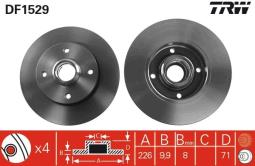 TARCZA HAM./TYŁ/ VW GOLF @226X10 TRW DF1529