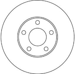 TARCZA HAM./PRZ/ VW PASSAT 96- 1,8T-2,3 V6 @282X25 TRW DF4045