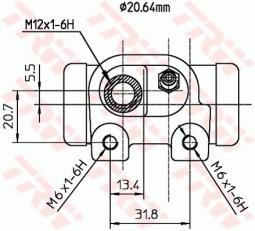 CYLINDEREK HAM.RENAULT 19 91-96 @20,64 /L//LUCAS/ TRW BWF125