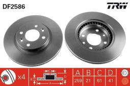 TARCZA HAM./PRZ/ RENAULT MEGANE 1,9TD-2,0 @259X20,6 /CLIO/ TRW DF2586