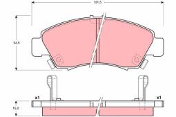 KLOCKI HAM./PRZ/ HONDA CIVIC 97- TRW GDB3176