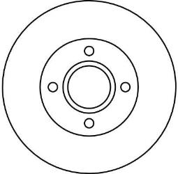 TARCZA HAM./PRZ/ FORD FOCUS 98- @258X22 TRW DF4036