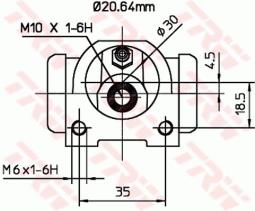 CYLINDEREK HAM.FIAT MAREA 1,6 16V 99-   @20,60 TRW BWF311
