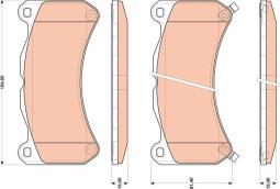 KLOCKI HAM./PRZ/ LEXUS IS F 08- TRW GDB3489