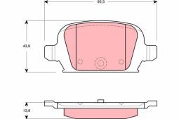 KLOCKI HAM./TYŁ/ OPEL CORSA C 00- TRW GDB1412