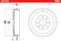 BĘBEN HAM.OPEL CORSA D /+ABS/ @228X48/  FIAT GRANDE PUNTO 05- TRW DB4360