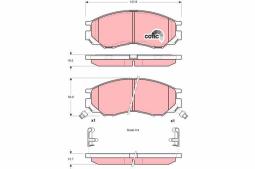 KLOCKI HAM./PRZ/ MITSUBISHI L200,L300 TRW GDB1286