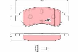 KLOCKI HAM./PRZ/ CITROEN C4 04- /-ESP/ TRW GDB1623
