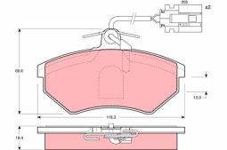 KLOCKI HAM./PRZ/ VW PASSAT 93- TRW GDB1057
