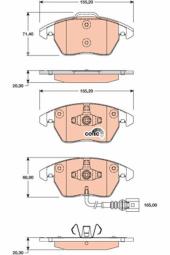 KLOCKI HAM./PRZ/ AUDI TT 07- TRW GDB1807