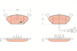 KLOCKI HAM./PRZ/ VW 1,6FSI-2,0TFSI 07- TRW GDB1658