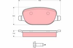 KLOCKI HAM./TYŁ/ ALFA ROMEO 159 1,9JTD-3,2JTS 05- TRW GDB1490