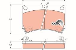 KLOCKI HAM./PRZ/ MAZDA 323 89- TRW GDB1024