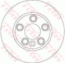 TARCZA HAM./PRZ/ VW TOUAREG 2.5-3.2 03- @330X32 /L/ TRW DF4306S
