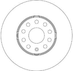 TARCZA HAM./PRZ/ AUDI A3 03- @288X25 TRW DF4295