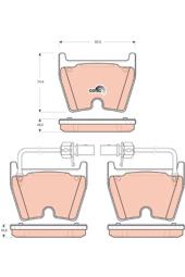 KLOCKI HAM./PRZ/ AUDI R8,RS4 06- TRW GDB1688