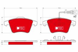 KLOCKI HAM./PRZ/                        VOLKSWAGEN TOUAREG 02-10 TRW GDB1651DTE