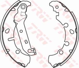 SZCZĘKI HAM.FORD FIESTA 01- /203X38/ TRW GS8454