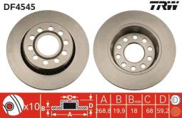 TARCZA HAM./TYŁ/ AUDI V8 -93 @269X20 TRW DF4545