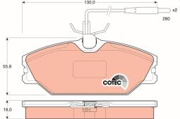 KLOCKI HAM./PRZ/ RENAULT LAGUNA 93- TRW GDB1030