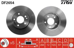 TARCZA HAM./PRZ/ DB 202 @284X12 TRW DF2654
