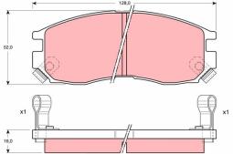 KLOCKI HAM./PRZ/ MITSUBISHI GALANT 90- TRW GDB1128