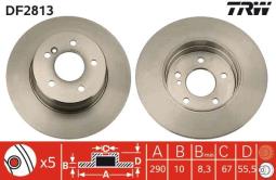 TARCZA HAM./TYŁ/ DB W203 00- @290X10 TRW DF2813