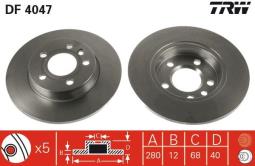 TARCZA HAM./TYŁ/ VW T4 96- @280X12 TRW DF4047