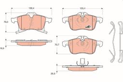 KLOCKI HAM./PRZ/ OPEL ASTRA H 04- TRW GDB1668