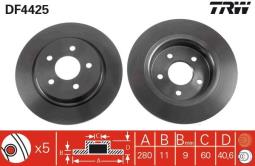 TARCZA HAM./TYŁ/ FORD FOCUS C-MAX 03- @280X11 TRW DF4425