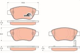 KLOCKI HAM./PRZ/ OPEL CORSA 1,0-1,6 06- TRW GDB1700
