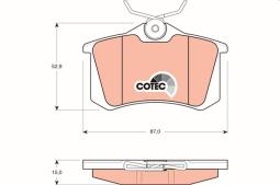 KLOCKI HAM./TYŁ/ VW GOLF,PASSAT TRW GDB823