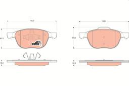 KLOCKI HAM./PRZ/ FORD FOCUS II 04- TRW GDB1583