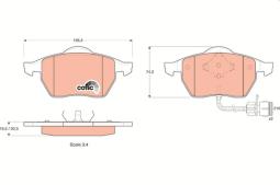 KLOCKI HAM./PRZ/ AUDI 100 91- /CZUJNIK O/ TRW GDB1049